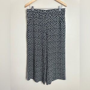 Max Studio Size L Black and White Floral Skirt